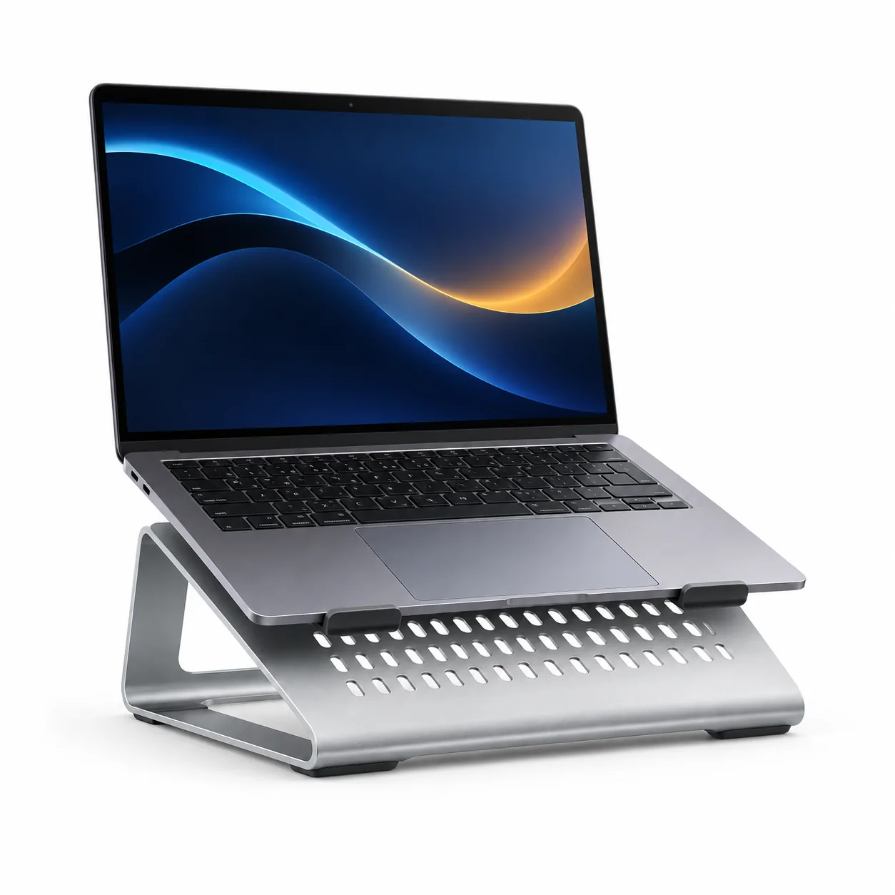 Laptop and ventilated stand
